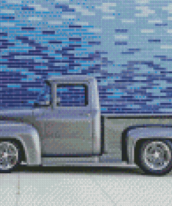 Classic Grey 1955 Ford Pickup Diamond Paintings