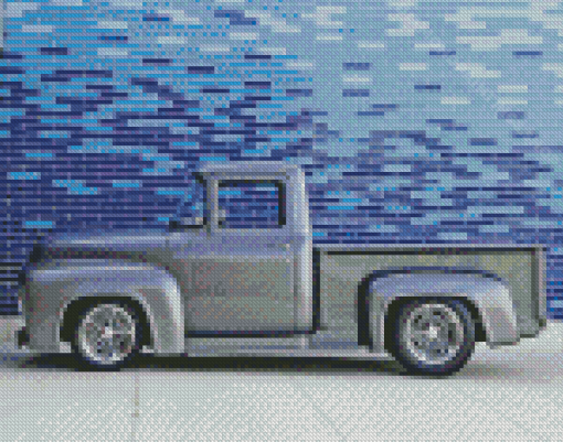 Classic Grey 1955 Ford Pickup Diamond Paintings