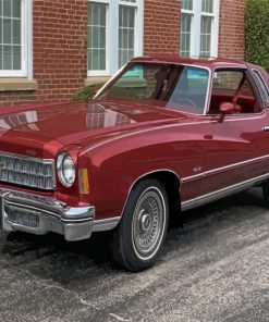 Classic Red Chevy Monte Carlo Car Diamond Painting