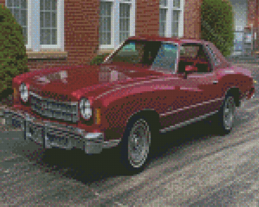 Classic Red Chevy Monte Carlo Car Diamond Paintings