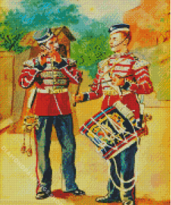 Coldstream Guards Drummer And Fifer Diamond Paintings