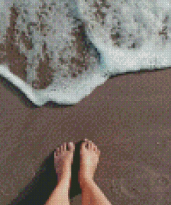 Foot In Water By Seaside Diamond Paintings