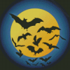 Full Moon Night Bats Diamond Paintings