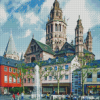 Germany Mainz Marktbrunnen Fountain Diamond Paintings
