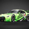Neon Green Racing Car Diamond Painting