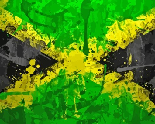 Jamaica Flag Art Diamond Painting