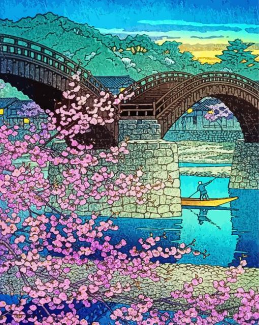 Kintai Bridge Japan Diamond Painting