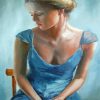 Lady In Blue Dress Diamond Painting