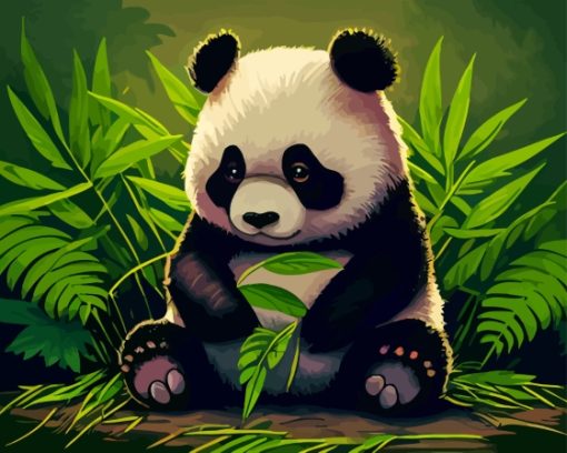 Lonely Anime Panda Diamond Painting