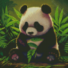 Lonely Anime Panda Diamond Paintings