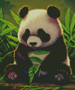Lonely Anime Panda Diamond Paintings
