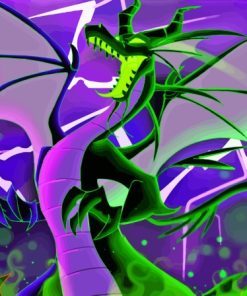 Maleficent Dragon Illustration Diamond Painting