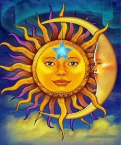 Moon Sun Star Diamond Paintings