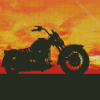 Motorcycle Sunset Silhouette Diamond Paintings