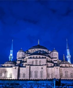 Night Blue Mosque Diamond Painting