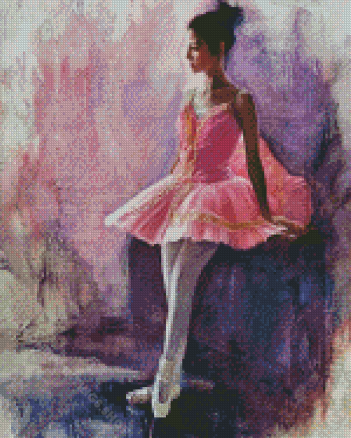 Pink Ballerina Art Diamond Paintings