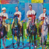 Polo Players And Horses Art Diamond Paintings