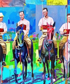 Polo Players And Horses Art Diamond Painting
