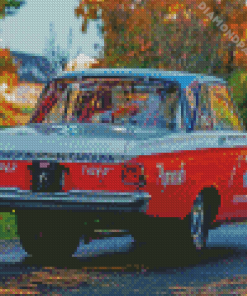 Red And White Plymouth Belvedere Diamond Paintings