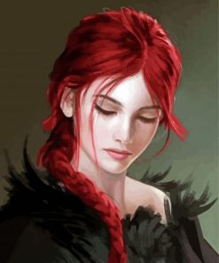 Red Haired Woman Diamond Painting
