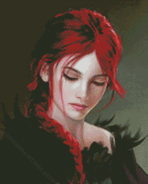 Red Haired Woman Diamond Paintings