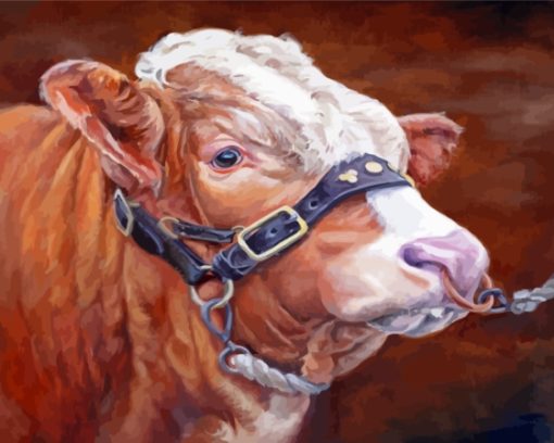 Simmental Cattle Art Diamond Painting