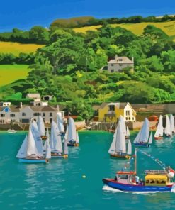 Small Boats In Salcombe Diamond Painting