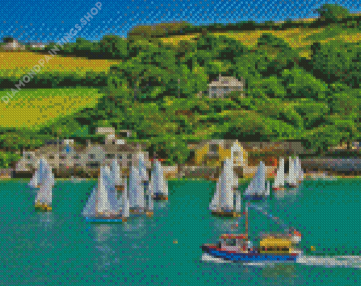 Small Boats In Salcombe Diamond Paintings