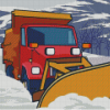 Snow Plow Truck Diamond Paintings
