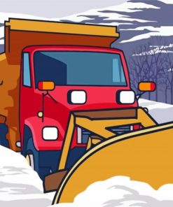Snow Plow Truck Diamond Painting