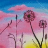 Sunset Dandelions Art Diamond Paintings