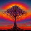 Sunset Trippy Tree Diamond Painting