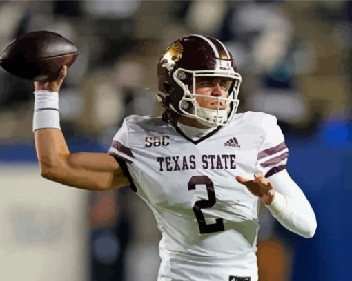 Texas State Bobcats Football Team Player Diamond Painting