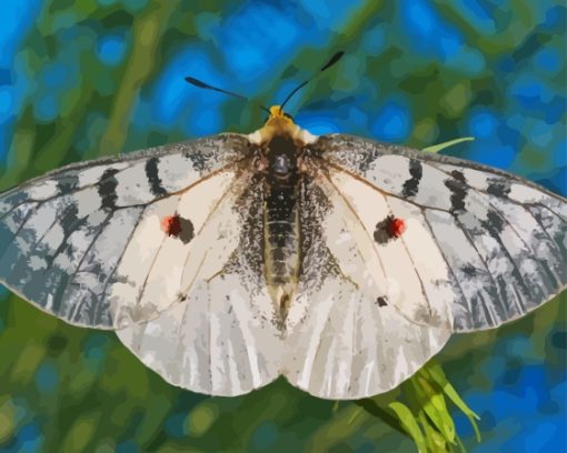 The Clodius Parnassian Butterfly Diamond Painting
