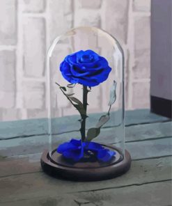 Turquoise Rose In A Dome Diamond Painting