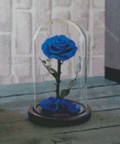 Turquoise Rose In A Dome Diamond Paintings