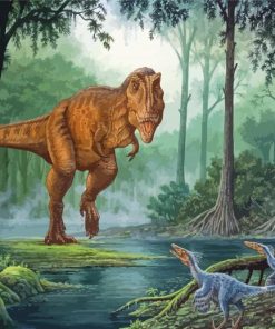 Tyrannosaurus In Forest Art Diamond Painting