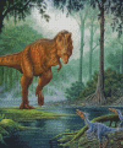 Tyrannosaurus In Forest Art Diamond Paintings