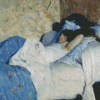 Woman Sleeping On Bed Art Diamond Paintings