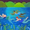 Women Swimming In Sea Diamond Painting