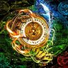 Abstract The Golden Compass Diamond Painting