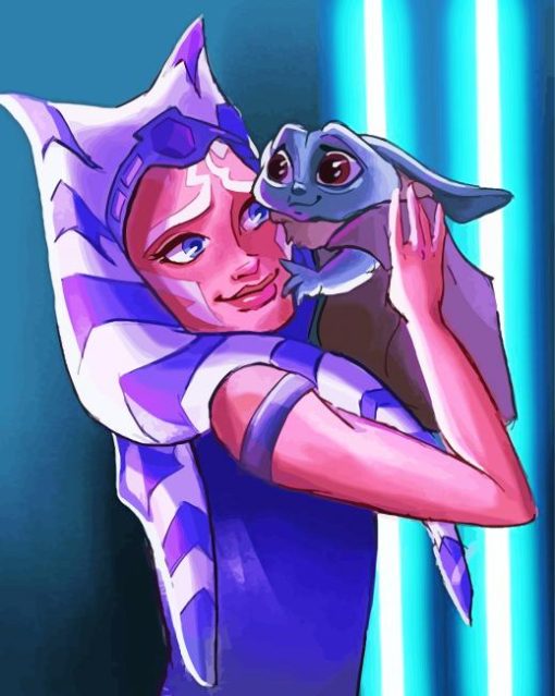 Aesthetic Ahsoka And Baby Yoda Diamond Painting