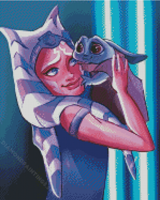 Aesthetic Ahsoka And Baby Yoda Diamond Paintings