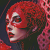 Aesthetic Red Queen Diamond Paintings