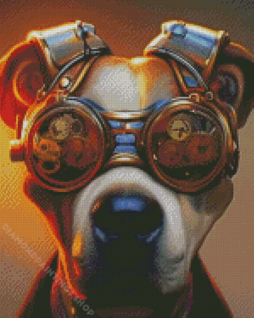 Aesthetic Steampunk Dog Diamond Paintings