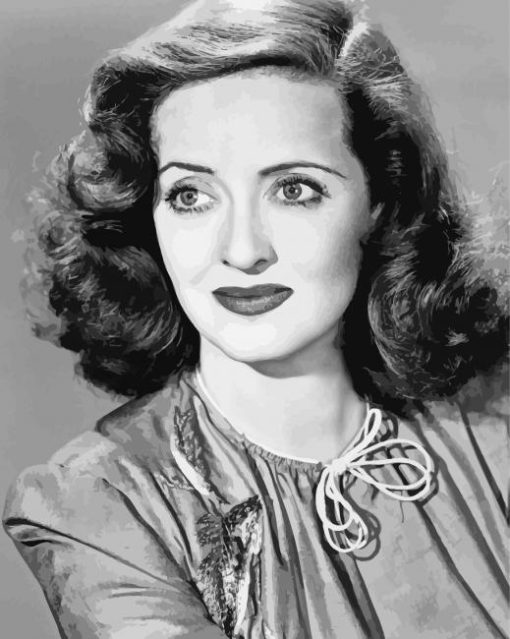 Black And White Bette Davis Diamond Painting