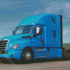 Blue Freightliner Truck Diamond Paintings