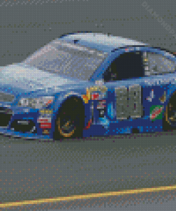Blue Nascar Racer Diamond Paintings