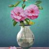 Camellia Flowers Vase Diamond Painting