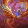Chinese Dragon And Woman Diamond Painting